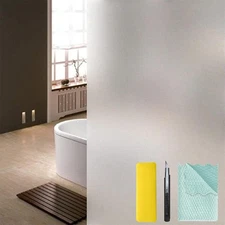 Niviy Etched Privacy Window Film with Installation Tools 17.5"x 78.7", Pure 