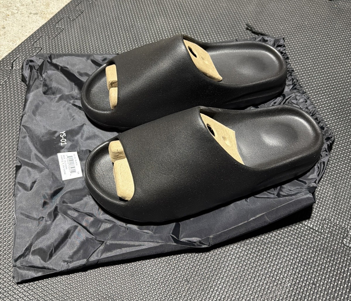 Size 14 BLACK YZY YS-01 Yeezy Slide - SHIPS FAST TODAY! | eBay