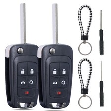 MechanMagic Key Fob Shell Case Replacement 5 Button for Chevy Cruze Black