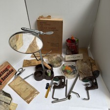 Kit de atado de moscas Herter con 2 tornos Nº 9 herramientas de Herter, manual y mucho más --años 50