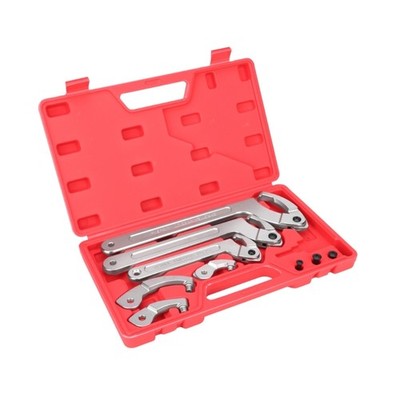 6Pcs Adjustable Nut Key Large Opening Pipe Wrench Hand Tool C Spanners