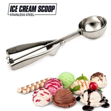 Premium Icse cream Scoop with Spring Trigger - Easy release Stainless Steel