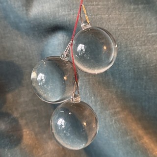 3 Vintage 1 3/8” Clear Round Sphere Drop Chandelier Prism Glass Ball Orbs #7