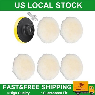 Wool Polishing Buffing Pad Set, 7PCS 3 Inch Car Polisher Buffer Drill