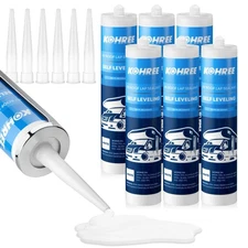 Kohree RV Roof Sealant 6 Pack, Self-Leveling Lap White, Caulking... 
