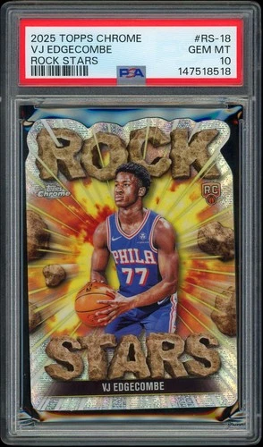 2025 Topps Chrome VJ Edgecombe Base (PSA 10)