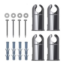 CLAMP UNIVERSAL brackets for Heated towel RAIL radiator Flat Or Curved Chrome