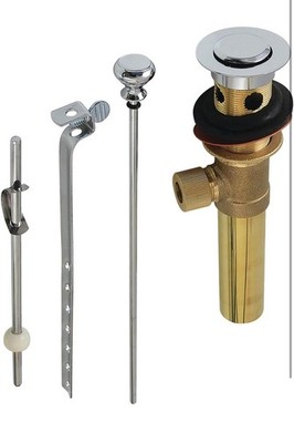 G-2.Kingston Brass KB2001 Trimscape 22 Gauge Drain Pop-Up Assembly, Polished Chr