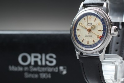 ORIS Big Crown 7400B 32mm Purple Dial Date AT Vintage Herrenuhr mit Box
