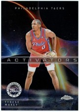TYRESE MAXEY 2025/26 TOPPS CHROME ACTIVATORS BLACK REFRACTOR /10 #AC-6 76ERS 