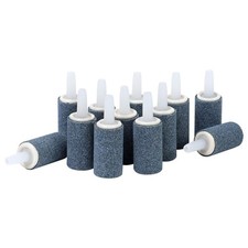 AQUANEAT Aquarium Air Stones 1 inch 12 Pack, Bubble Stone, 1 inch, grey