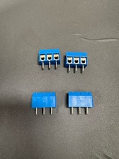 98 pcs 3-Pin PCB Screw Terminal Block Connector Blue 5.08mm Pitch