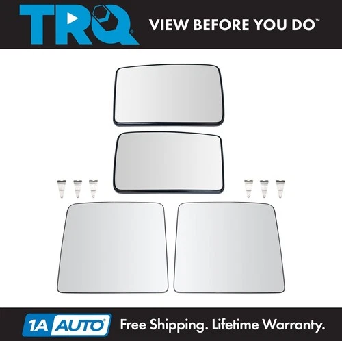 TRQ Mirror Glass Set Fits 13-16 Ford F-250 F-350 F-450 F-550 Super Duty