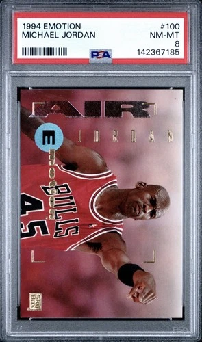 1994 Skybox Emotion #100 Michael Jordan PSA 8 Great Centering Iconic Card!