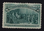 CKStamps: US Stamps Collection Scott#238 15c Columbian Mint H OG Tiny Thin