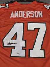 Ottis Anderson Autographed/Signed Jersey PSA/DNA Sticker Orange Custom Jersey 