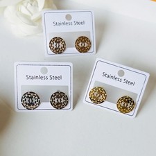 Metal Enamel Pearl Women's Earrings Birthday Gift Earrings 48