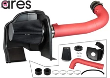 Ares RED 14-18 Silverado 1500 4.3 V6 Heat Shield Cold Air Intake Kit +Filter