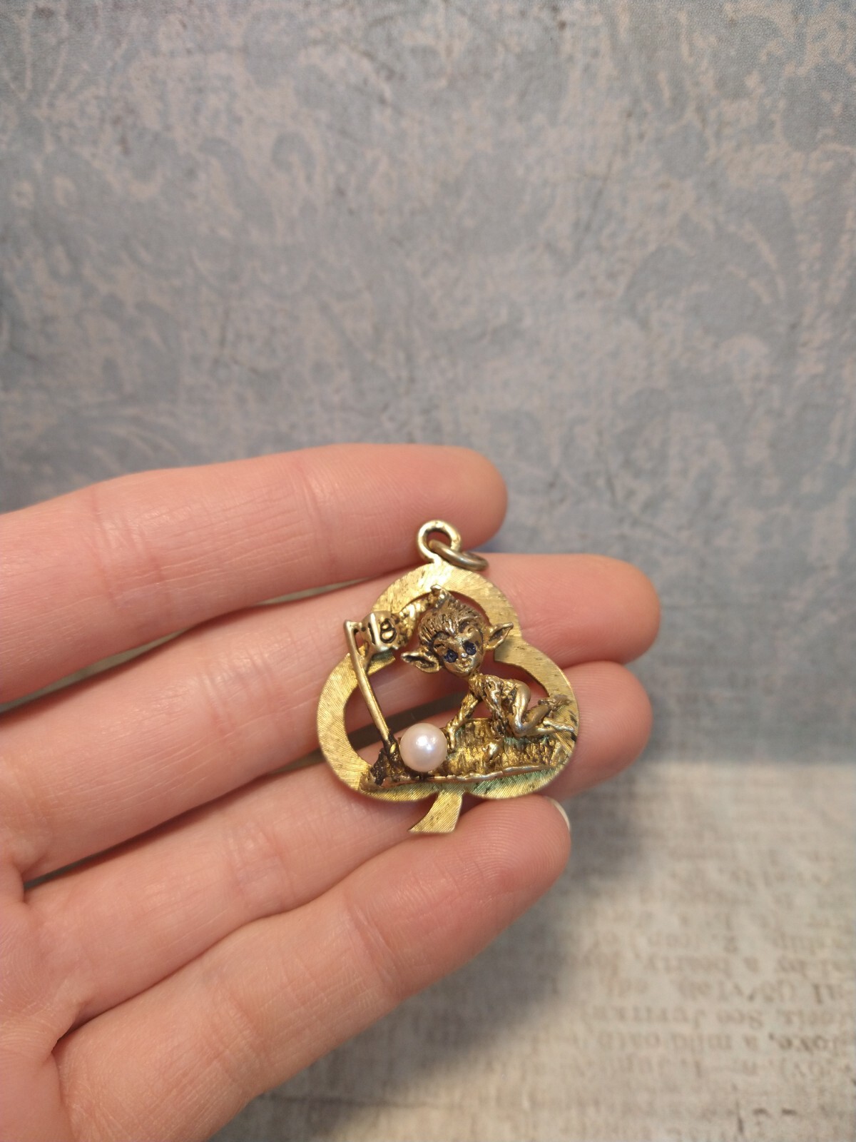 STERLING Silver Figural Pixie Elf IMP Golf Lucky … - image 9