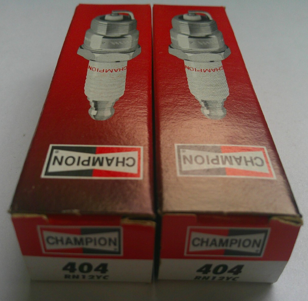 SET OF 2 CHAMPION SPARK PLUGS RN12YC #404