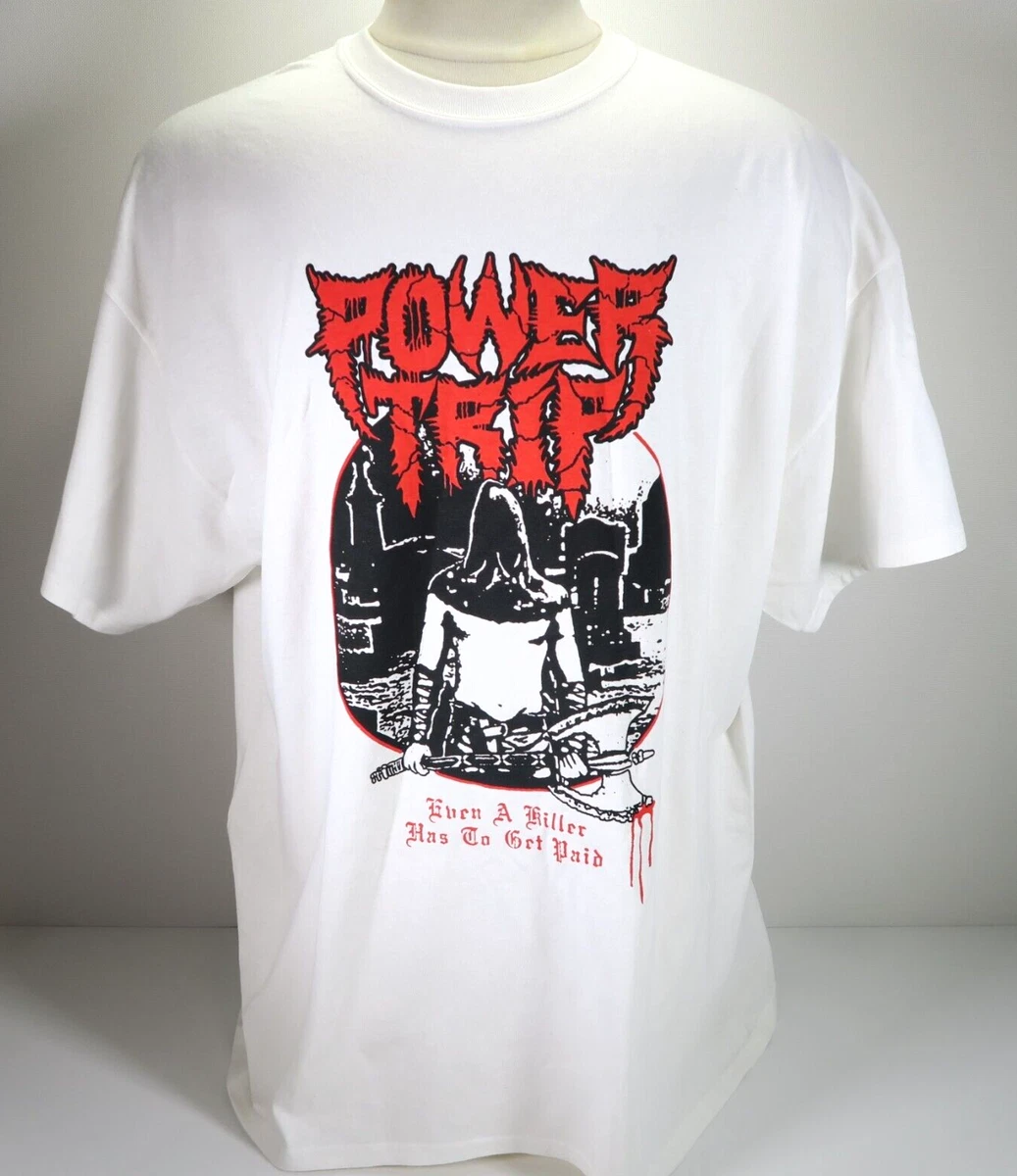 Power Trip Thrash Metal Band White Cotton T-Shirt Men&#039;s 2XL | eBay