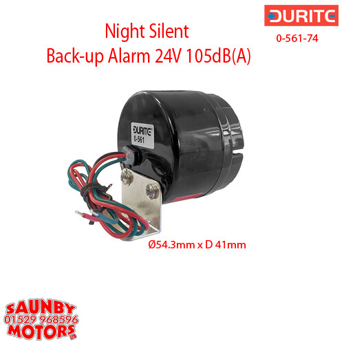 Durite 0-561-74 Night Silent Back Up Alarm 105dB(A), 24 Volts