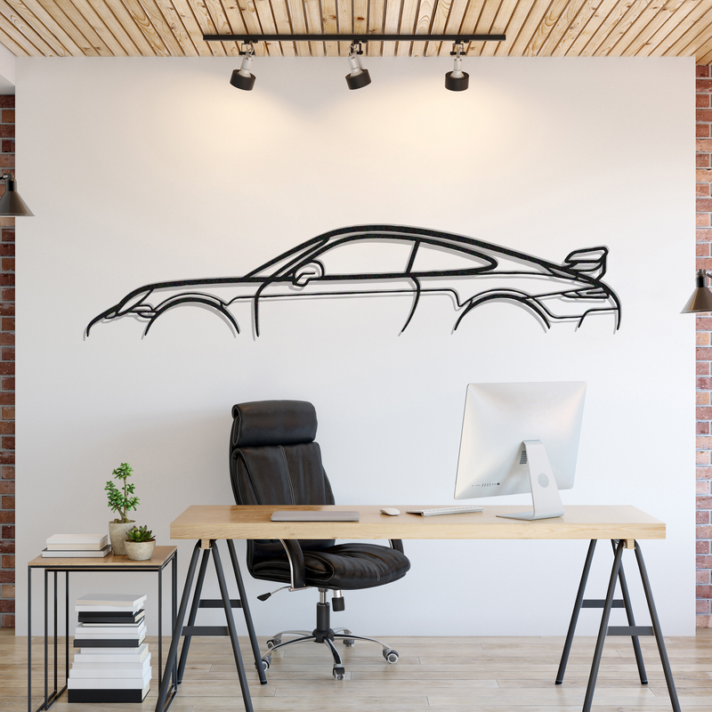 Wall Art Home Decor 3D Acrylic Metal Car Auto Poster USA Silhouette 911 GT3