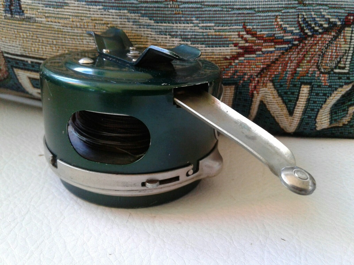 Vintage Moulinet Mouche Automatique PEMCO N°85 Aluminium Vert - Pêche à La Mouche USA