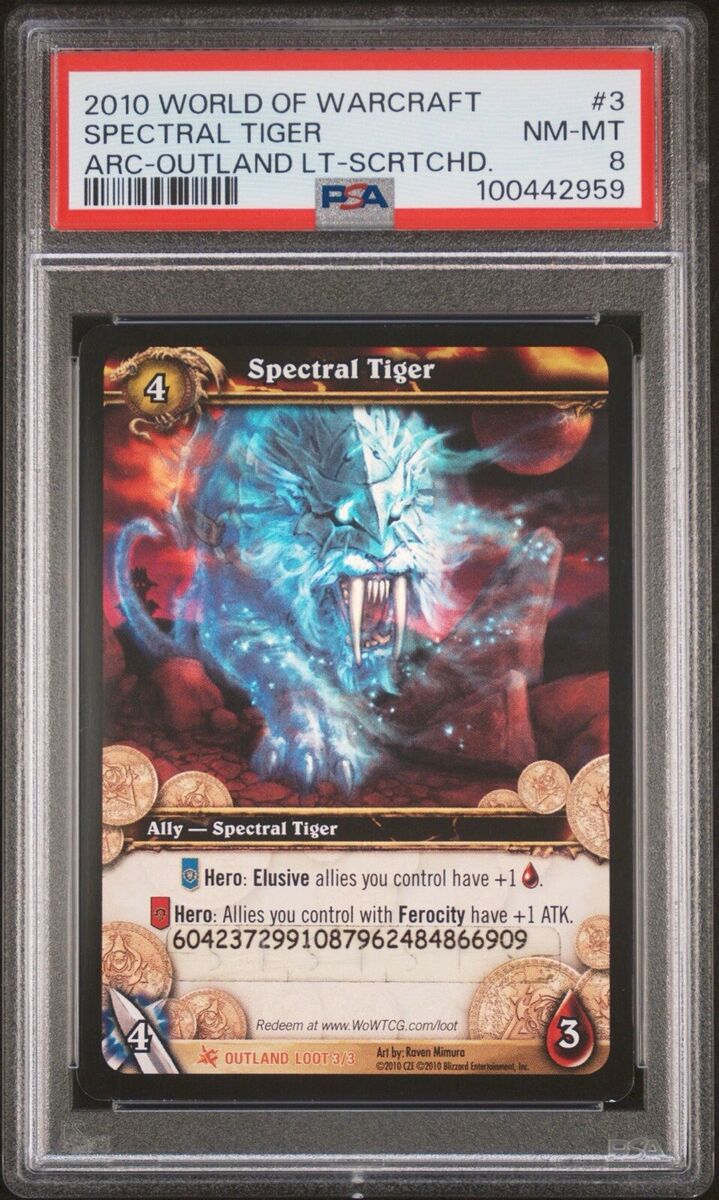 PSA 8 NM-MINT Spectral Tiger #193 (Fires of Outland) Rare PSA 8 NM-MINT Spectral Tiger #193 (Fires of Outland) Rare