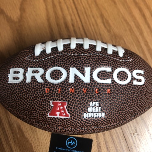 Peyton Manning DENVER BRONCOS Autographed Mini AFC West Division FOOTBALL W/COA - Picture 5 of 8
