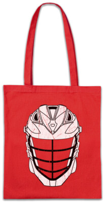 Lacrosse Helmet Stofftasche Einkaufstasche Love Addiction La Crosse Stick