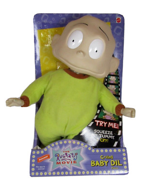 Rugrats The Movie Crying Baby Dil Pickles Doll Mattel 1998 Nickelodeon Plush BX1