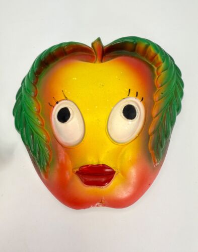 Vintage 1970 anthropomorphe Apfel & Birne Kreidegeschirr Küche Wanddekor Miller Studio - Bild 6 von 18