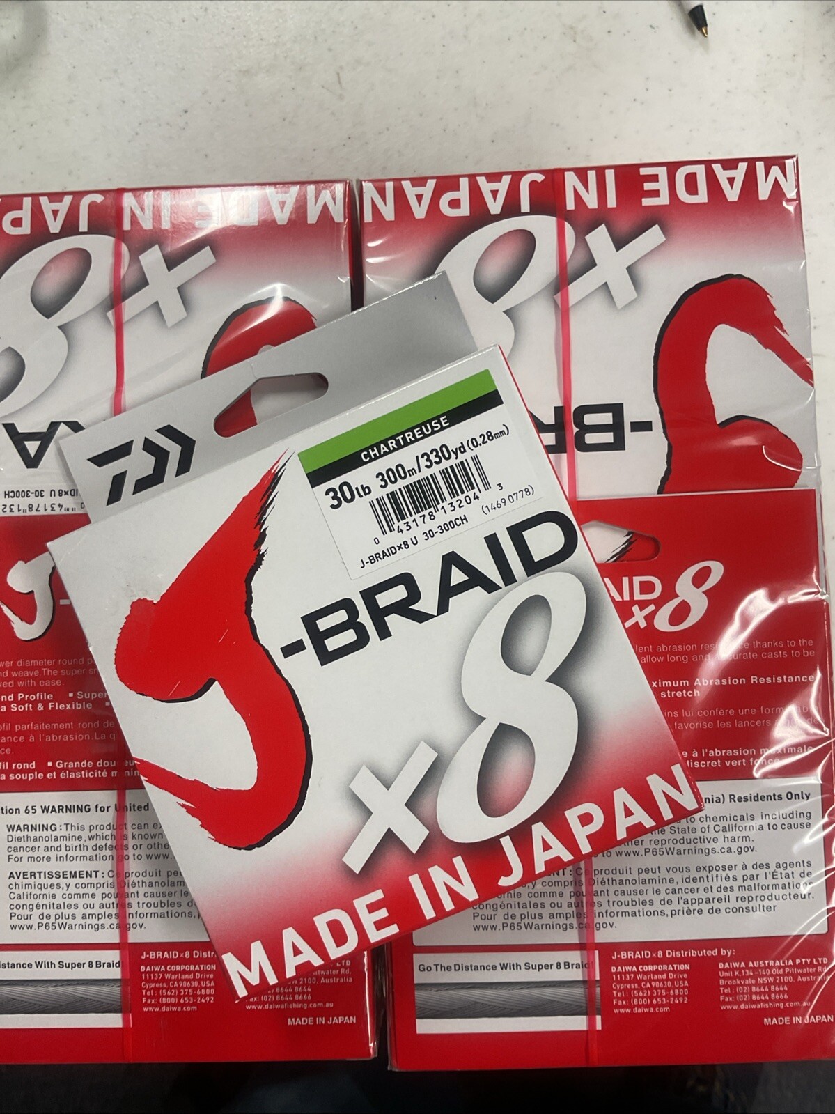 1 NEW Daiwa J-Braid X8 Braided Fishing Line 30lb - 330 Yards