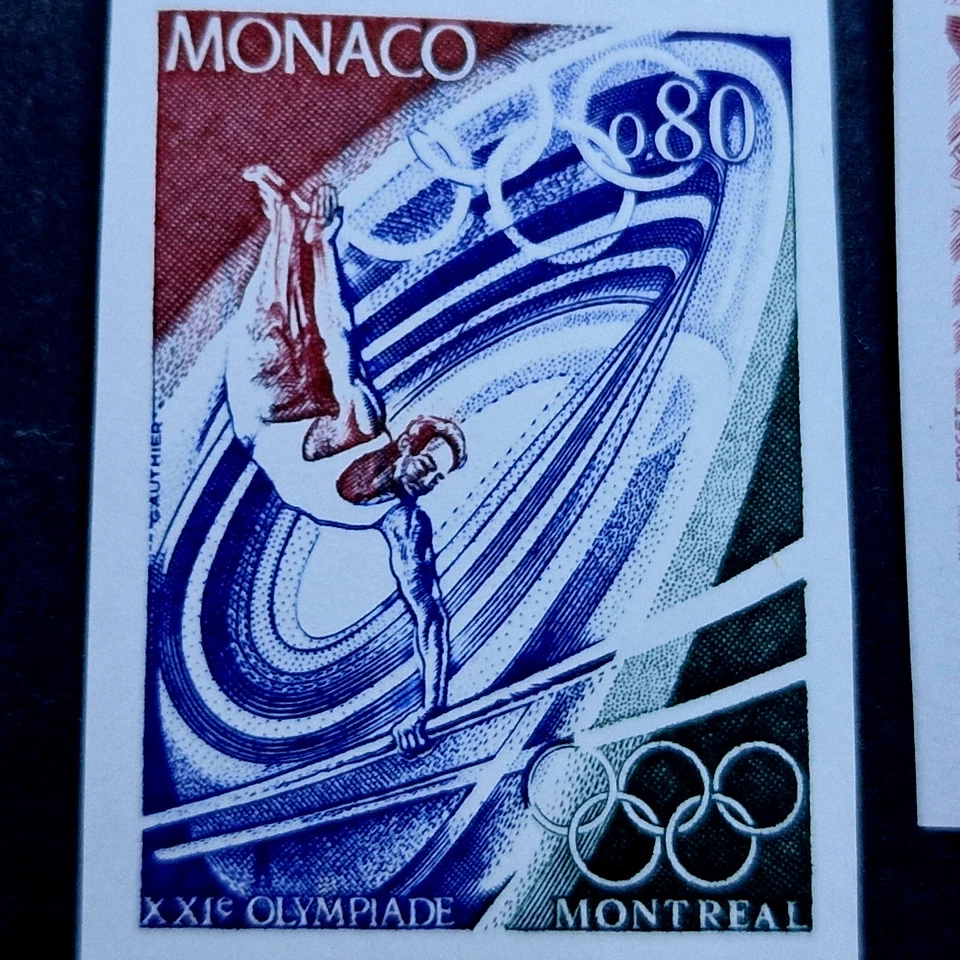 Музей Монако 1976 имперские Олимпийские игры как новые без наклеек и следов полные 5 марок YT €70,00 - Изображение 4 из 4