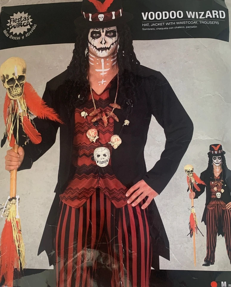 Halloween Costumes Voodoo Ladies Party Fancy Dress Up Spooky Mask Wizard Adult - Image 3 of 4