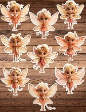 Cute Fairy Girl Die Cut Vinyl Stickers Set Notebook Laptop Waterbottle