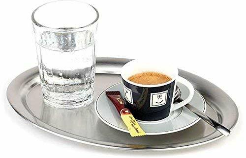 APS-Germany 30112 vassoio Self-balancing serving tray Ovale Argento (p9R)