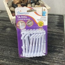 Dreambaby Set of 14 Secure Cabinet  Drawer Door Catches NEW