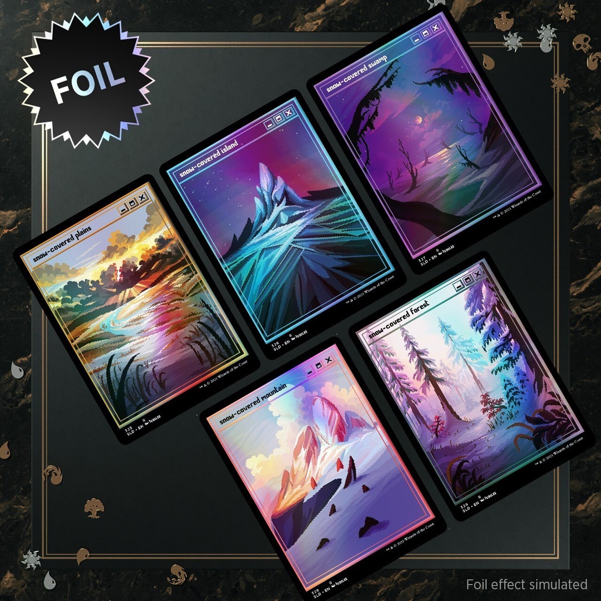 MTG Secret Lair PixelSnowLands.jpg Foil Edition BOX | eBay