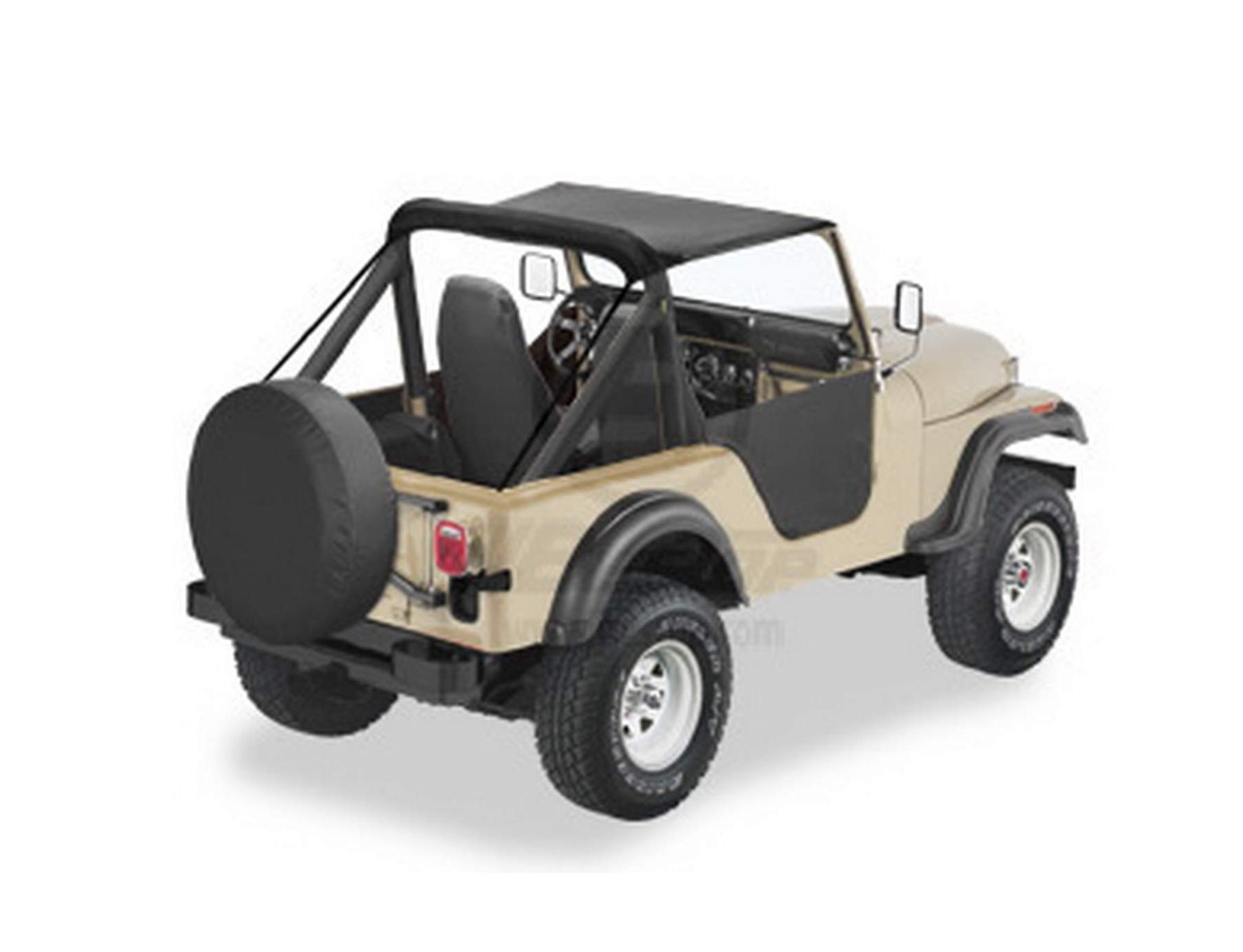 Bestop 52507-01 Black Crush Traditional Bikini Top for 1976-1983 CJ-5