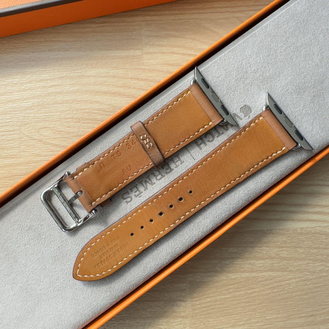 Apple Watch Hermes Gold Leather Band 41mm Authentic Luxury Apple Watch Hermes Gold Leather Band 41mm Authentic Luxury