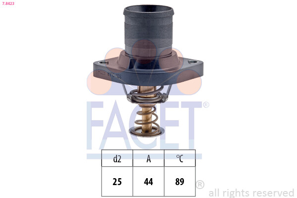 Facet 7.8423 Thermostat FüR Fiat Peugeot CitroËN Lancia-image