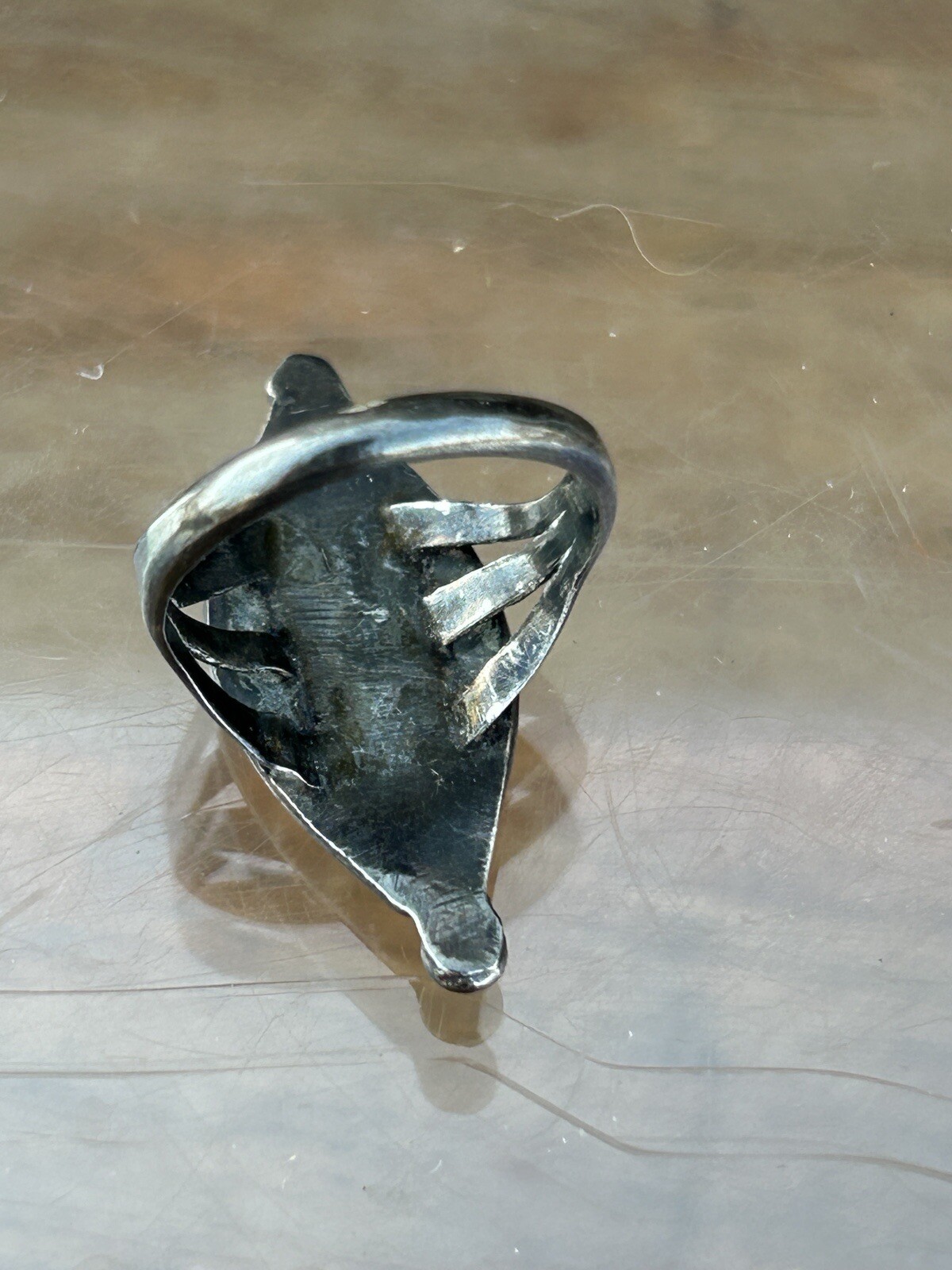 Native Sterling Silver Multi Turquoise Navette Ri… - image 3