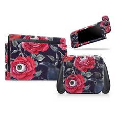 Skin Wrap Decal Cover for Nintendo Switch - Abstract Roses with Eyes