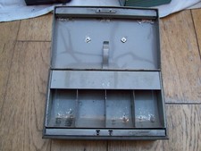 Vintage Shop Keepers Metal Cash Box. Corner Shop, Market, Cash Tin. No Key