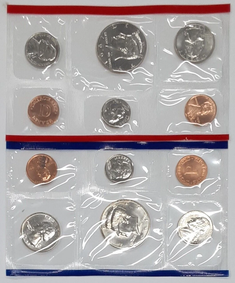 1991 P&D Mint Set Brilliant Uncirculated US with Envelope & COA (10 Coin Set) - Image 3 of 4