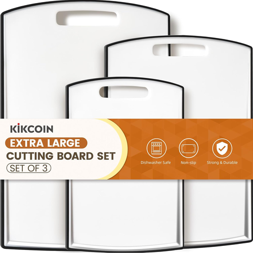 Non Slip Cutting Board, Kikcoin Extra Large Plastic Cutting Boards for Kitchen D
