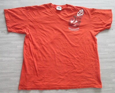 Vintage 90s Single Stitch T Shirt Herren 3XL Orange Whangaroa Northland New Zealan
