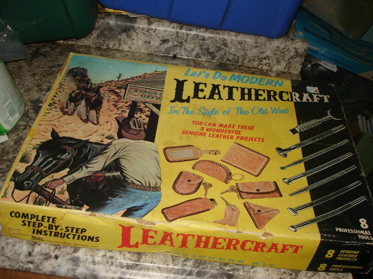 Vintage Tandy leathercraft beginners kit leather kit no 5500 style of old  west